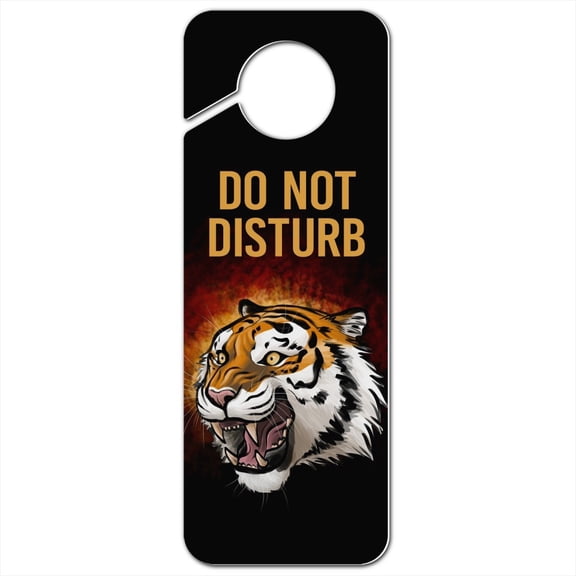 Fierce Tiger Plastic Door Knob Hanger Sign