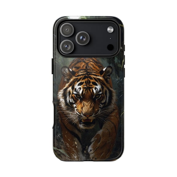 Fierce Tiger Prowling Jungle Wild Predator Art Phone Case 17 16 15 14 13 12 11 Pro Max