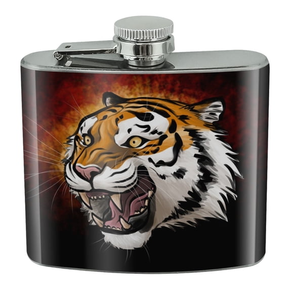 Fierce Tiger Stainless Steel 5oz Hip Drink Kidney Flask