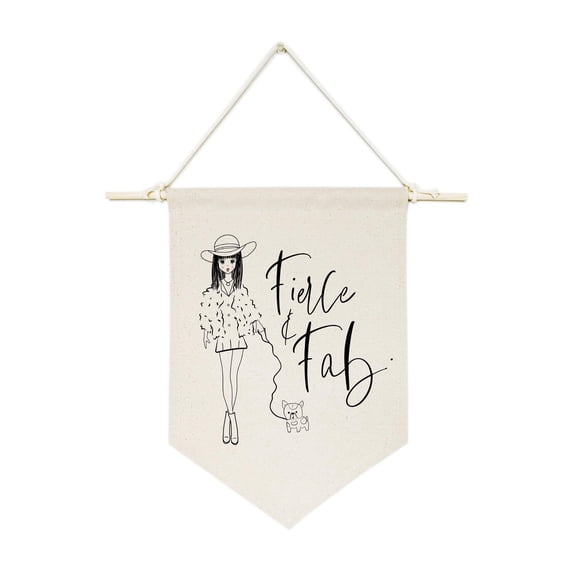 Fierce and Fab Hanging Wall Banner