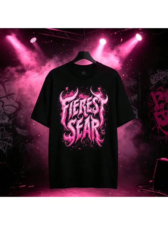 Fiercest Sear Graphic Tee Streetwear Punk Style Unisex Concert Festival Gift Cotton Men's Women's Tee Shirt