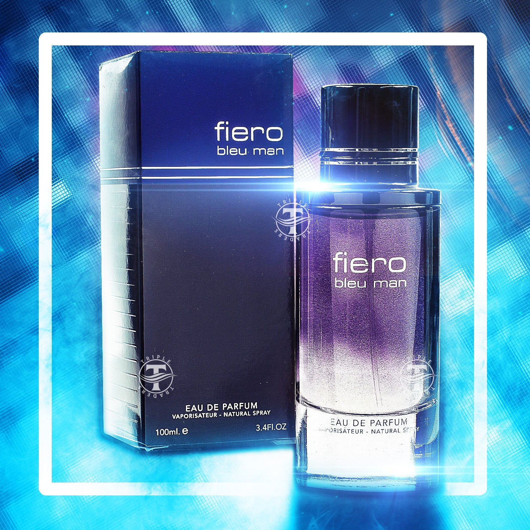Fiero Bleu Man Eau De Parfum 100ml 3.4 fl oz By Fragrance World Perfume