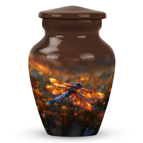 Fiery Dragonfly Dreams Small Urns For Human Ashes Mom - Urns For Human Ashes Adult Female - Small Urns For Human Ashes Mom - Cremation Urns For Ashes For Women (Size -3inch ,1pcs)