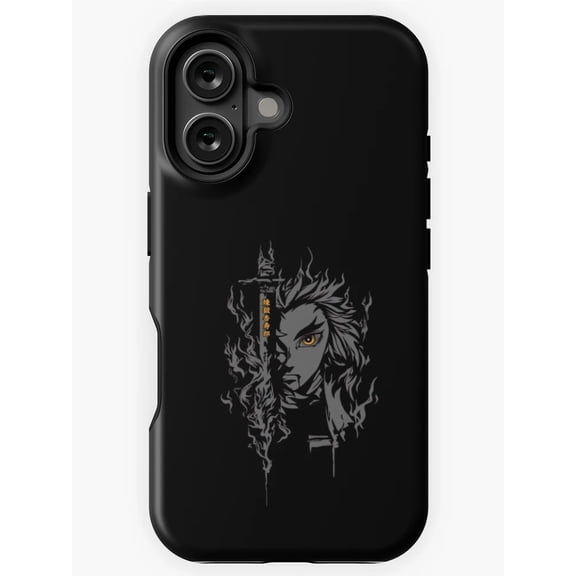 Fiery Flame Inspired Anime Style Protective iPhone Case for 11 12 13 14 15 16 17 Pro Max