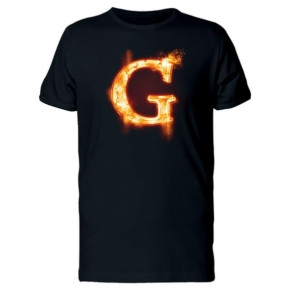 Fiery Font Letter G Tee Men's -Image by Shutterstock