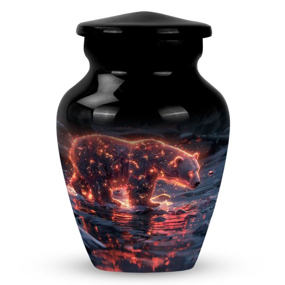 Fiery Frost Bear Urns - Urns For Human Ashes For Mother - Adult Urns For Human Ashes - Mini Urns For Human Ashes - Cremation Urns For Human Ashes Adult Male & Female(Size-3inch,1pcs)