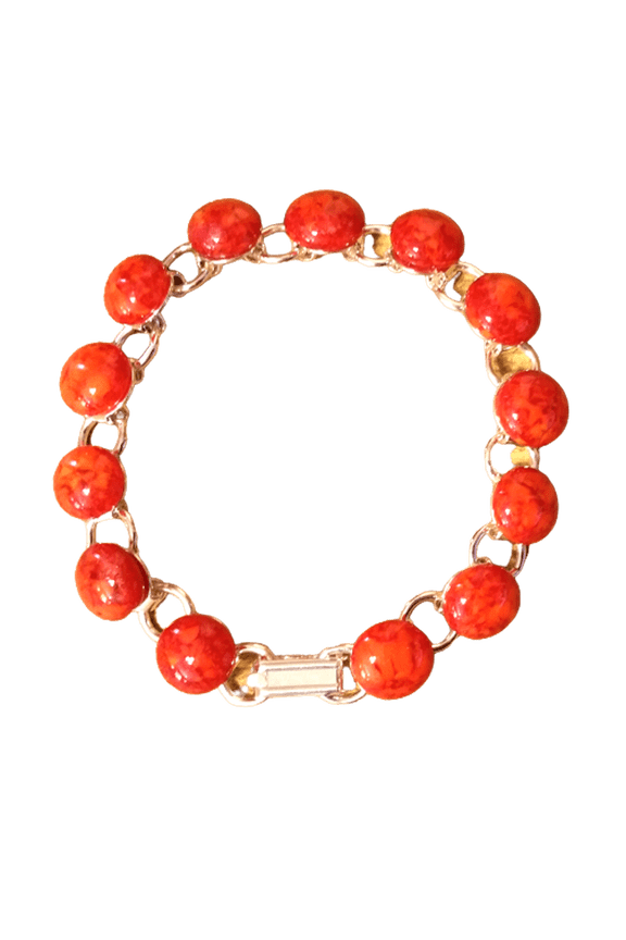 Fiery Fused Stained Glass Bracelet