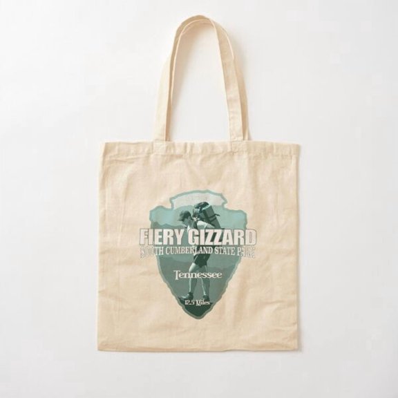 Fiery Gizzard Trail (Arrowhead T) Canvas Tote Bags, Reusable Shopping Bag