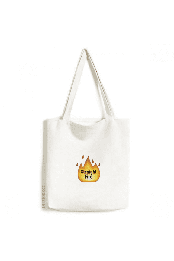 Fiery Hot Burning Vogue Fashion Flame Tote Canvas Bag Shopping Satchel Casual Handbag