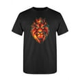 thumbnail image 1 of Fiery Lion Head T-Shirt Men -Image by Shutterstock, Male Small, 1 of 2