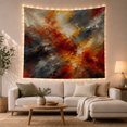 thumbnail image 1 of Fiery Red and Orange Textures on a Scraped Cracked Surface, Dramatic Abstract for Modern Art Lovers, Bold Textured Wall Decor, Housewarming Gift, Tapestry Wall Hanging for Living Room and Bedroom, 1 of 7