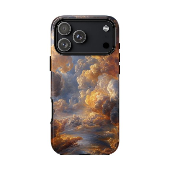 Fiery Red Storm Clouds Orange Abstract Scene Case for iPhone 17 16 15 14 13 12 11 Pro Max