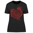 thumbnail image 1 of Fiery Rooster T-Shirt Women -Image by Shutterstock, Female Large, 1 of 2