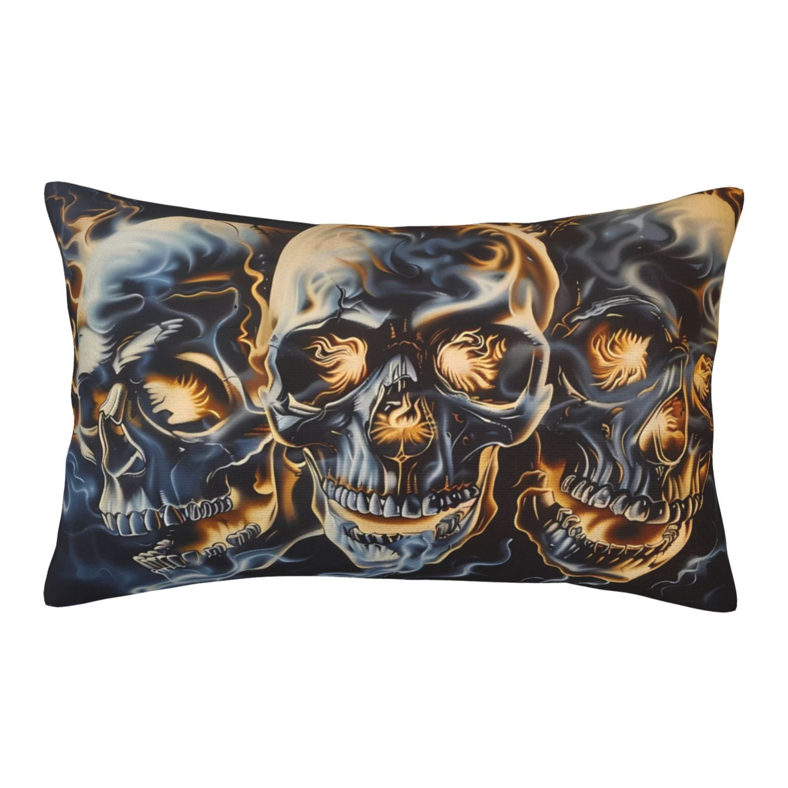 Fiery Skull Trio Queen Pillow Cases Microfiber Pillowcases 20x30