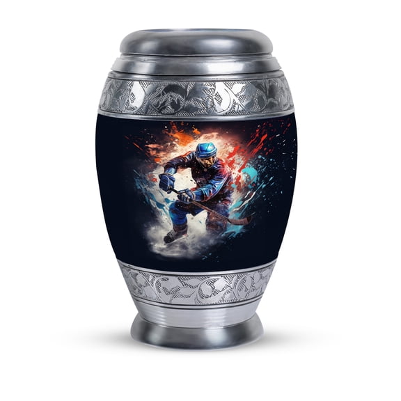 Fiery Slapshot Urns For Adults Men - Mini Urns For Ashes - Small Urns For Human Ashes Keepsake - Cremation Urn Human Ashes - Funeral Urns For Human Ashes Adult (Size -3inch, 1pcs)