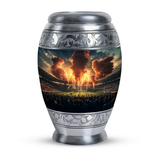 Fiery Stadium Urns For Human Ashes, Cremation Urns For Ashes Adult Female - Funeral Urn - Small Urns For Human Ashes Keepsake - Adult Urns For Human Ashes Men - Burial Urn For Mom (3inch,1pcs)