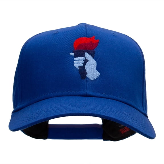 Fiery Torch of Freedom Embroidered Cotton Twill Cap - Royal OSFM