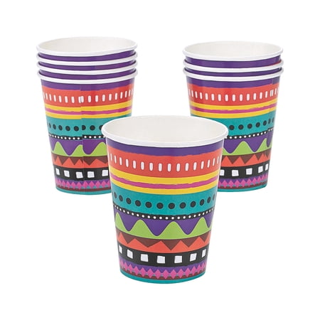 Fiesta 9oz Cups for Cinco de Mayo - Set of 8 - Party Supplies
