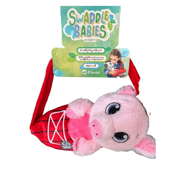 Fiesta Baby Blankets Boys Cuddle Pig Soft Plush Animal Sling Carrier (2 Count)