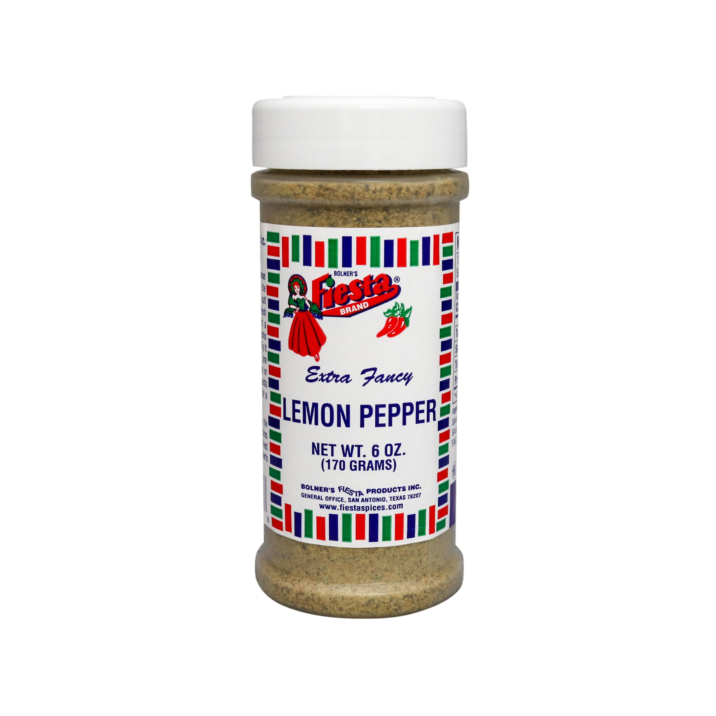 Fiesta Brand Lemon Pepper, 6 oz Jar