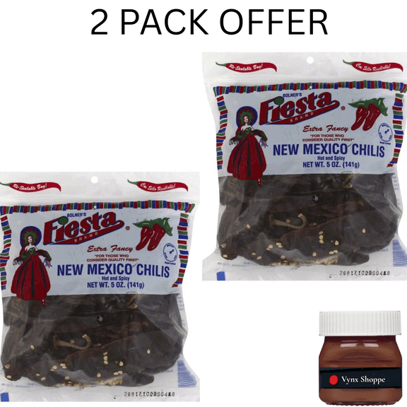 Fiesta Brand New Mexico Chili Pods (Hot & Spicy), 5 oz