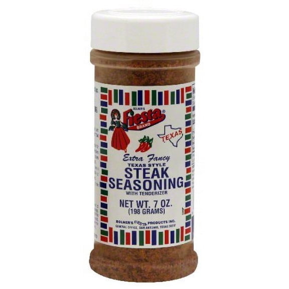 Fiesta Brand Texas Style Steak Seasoning With Tenderizer 7 oz - Pack of 6