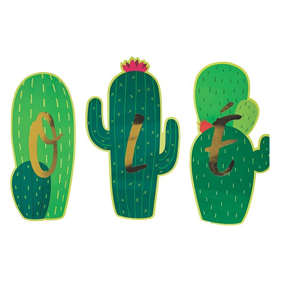 Fiesta Cactus Ole Cutouts - Party Decor - 3 Pieces