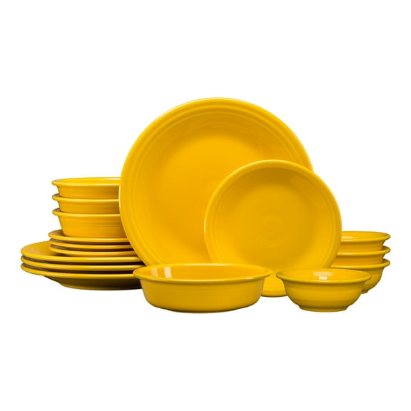 Fiesta Classic 16pc Ceramic Dinnerware Set Daffodil