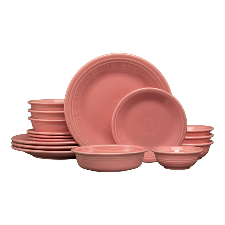 Fiesta Classic 16pc Peony Ceramic Dinnerware Set Dishes Dishware Walmart