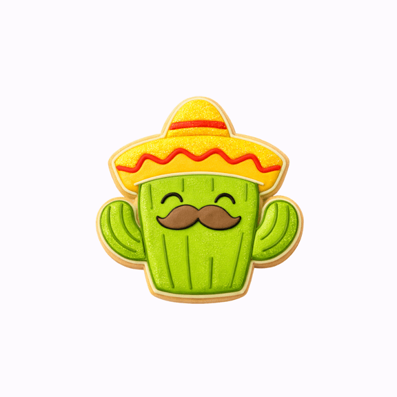 Cactus Fiesta Cookie Cutter Only or Cutter & Stamp