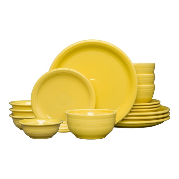 Fiesta Coupe Bistro 16pc Ceramic Dinnerware Set Sunflower