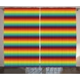 thumbnail image 1 of Ambesonne Fiesta Curtains 2 Panel Set, Colorful Rainbow Scale, 108" x 96", Multicolor, 1 of 3