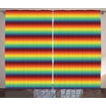 thumbnail image 1 of Ambesonne Fiesta Curtains 2 Panel Set, Tribal Culture Zigzags, 108" x 84", Multicolor, 1 of 3