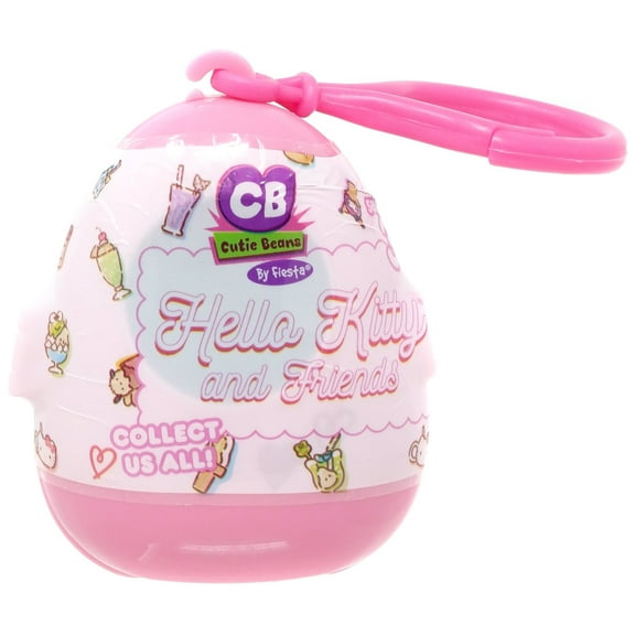 Fiesta: Cutie Beans Sanrio Favorite Flavor - 1 Blind Plastic Egg with 3" Plush Clip