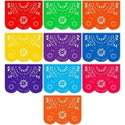 Fiesta Decorations Plastic Papel Picado (2 Pack) - 2 x 10 Large Panels / 16 Feet Long by Ole Rico
