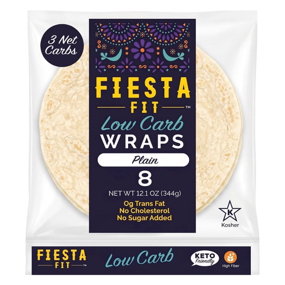 Fiesta Fit Plain Low Carb Wraps (3 Packs)