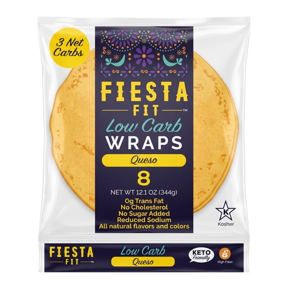 Fiesta Fit Queso Low Carb Wraps (3 Packs)