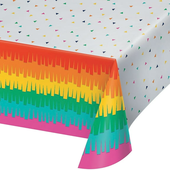 Fiesta Fun Plastic Tablecloth, Party Supplies, Cinco de Mayo, 1 Pieces