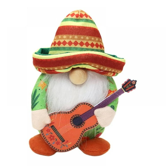 Fiesta Gnome Mexican Elf Dwarf Gift Handmade Scandinavian Folklore Sombrero Household Ornaments Home Kitchen Decorations