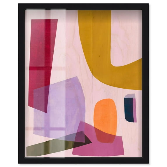 Fiesta Hues I Shadowbox Print Bright Wall Decor by Art Remedy, Black Frame, 16 x 20