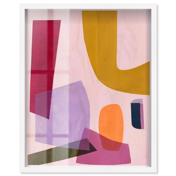 Fiesta Hues I Shadowbox Print Bright Wall Decor by Art Remedy, White Frame, 20 x 24