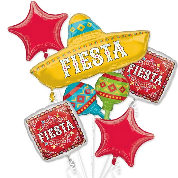Fiesta Papel Picado Foil Balloon Bouquet