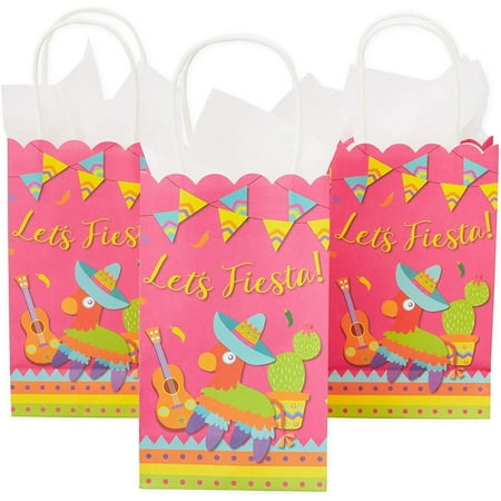 Fiesta Party Supplies, Paper Goodie Bags (24 Pack)