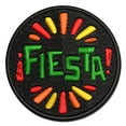 thumbnail image 1 of Fiesta Party Text Applique Multi-Color Embroidered Hook & Loop Patch - 2.5 Inch Small, 1 of 5