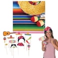 thumbnail image 1 of Fiesta Photo Booth Backdrop & Props Kit - 13 Pc, 1 of 2
