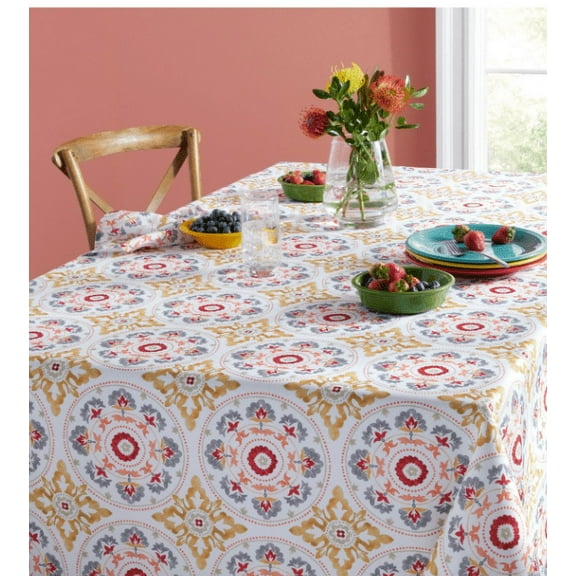 Fiesta Positano Tile Tablecloth 60" X 84"