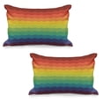 thumbnail image 1 of Fiesta Quilted Pillowcover Set of 2, Mexican Inspired Colorful Chevron Zigzags 3 Dimensional Pattern Tribal Culture, Standard Queen Size Pillow Cover for Bedroom, 36" x 20", Multicolor, by Ambesonne, 1 of 1