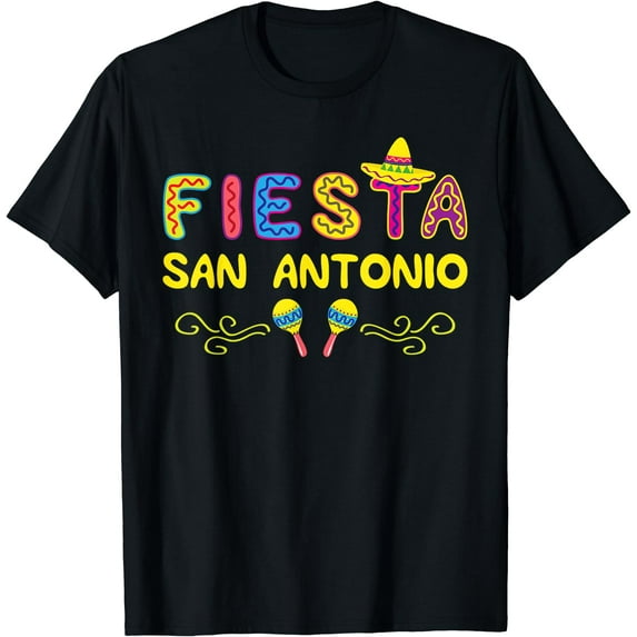Fiesta San Antonio T-Shirt Black Large