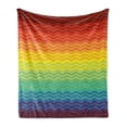 thumbnail image 1 of Fiesta Soft Flannel Fleece Throw Blanket, Mexican Inspired Colorful Chevron Zigzags 3 Dimensional Pattern Tribal Culture, Cozy Plush for Indoor and Outdoor Use, 70" x 90", Multicolor, by Ambesonne, 1 of 5