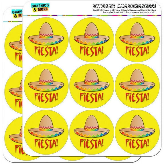 Fiesta Sombrero Mexican Cinco de Mayo 18 2" Planner Calendar Scrapbooking Crafting Stickers